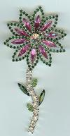 Rhinestone Flower Pins